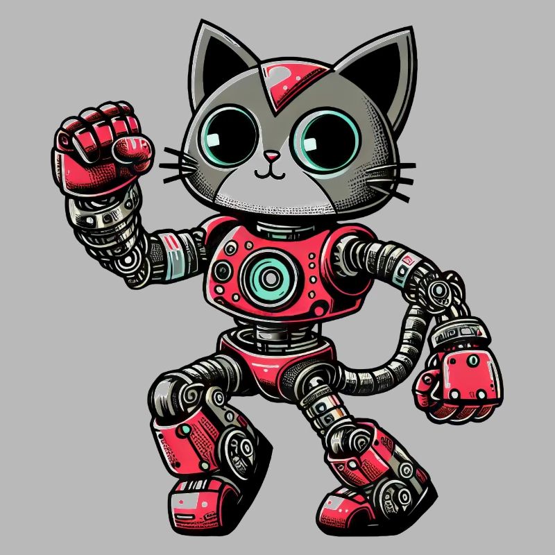 Cat, Robot, Cyborg, Dancing, Dancer, Disco
