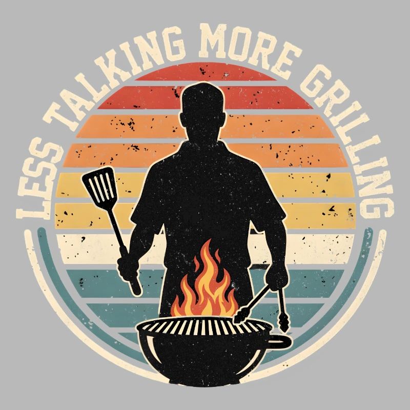Retro Grill Master Sunset