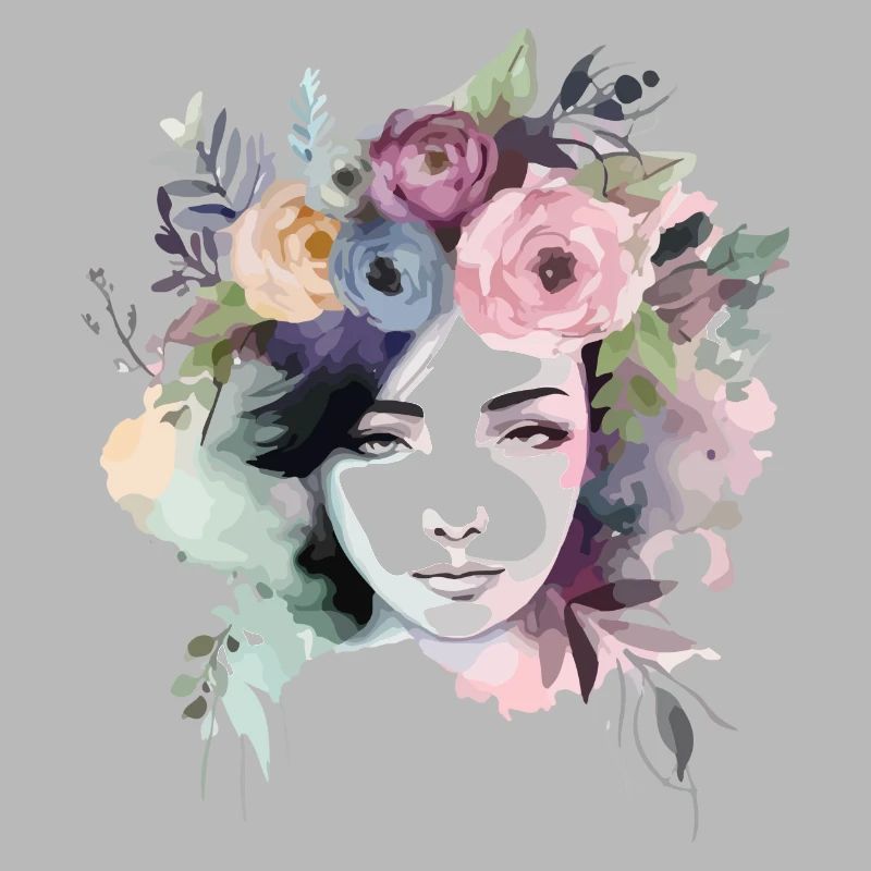Frau mit Blumen
