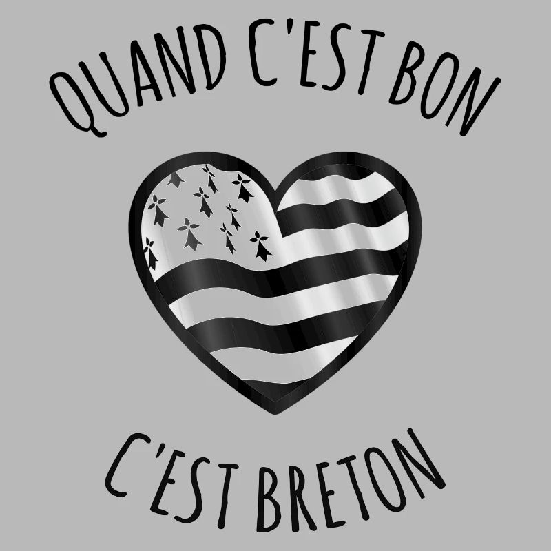 Tshirt drapeau breton quand c'est bon c'est breton
