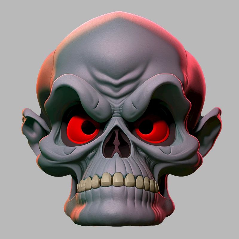 grumpy skull