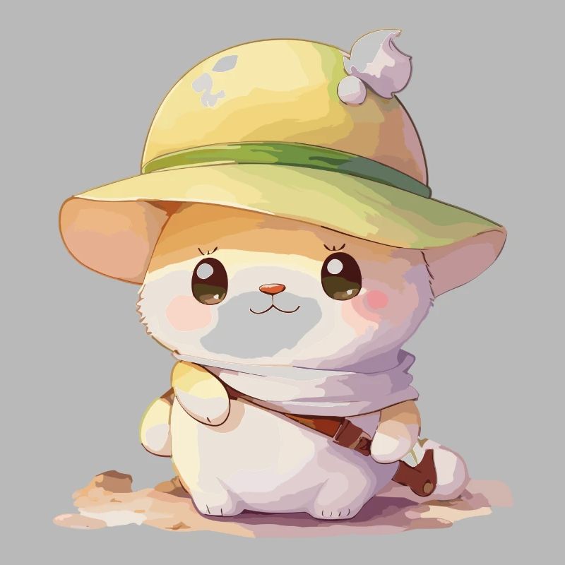 Süßer Hamster mit Hut