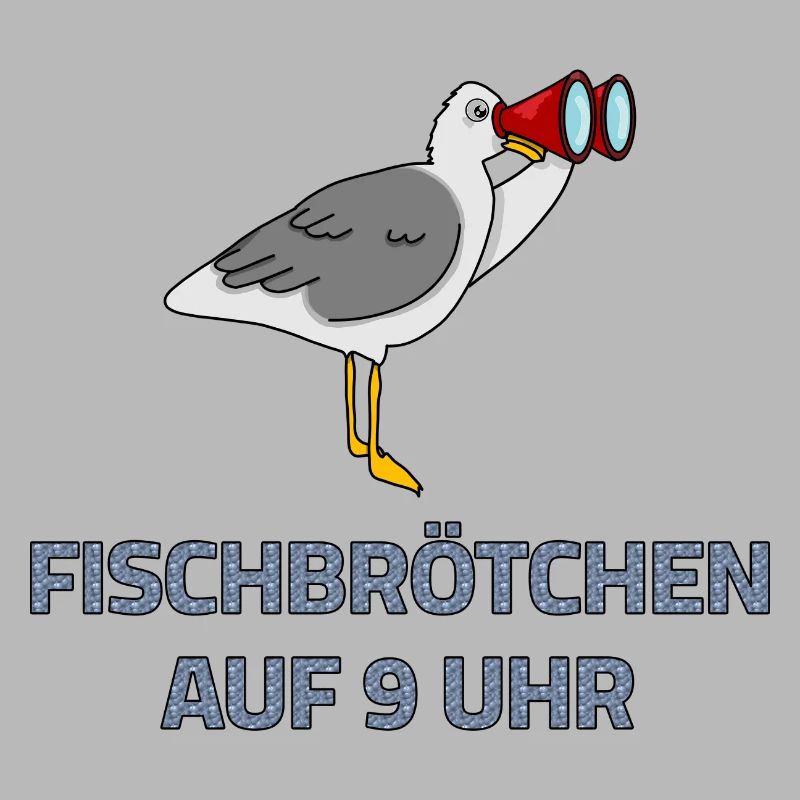 Fish sandwich at 9 o'clock - seagull with binoculars