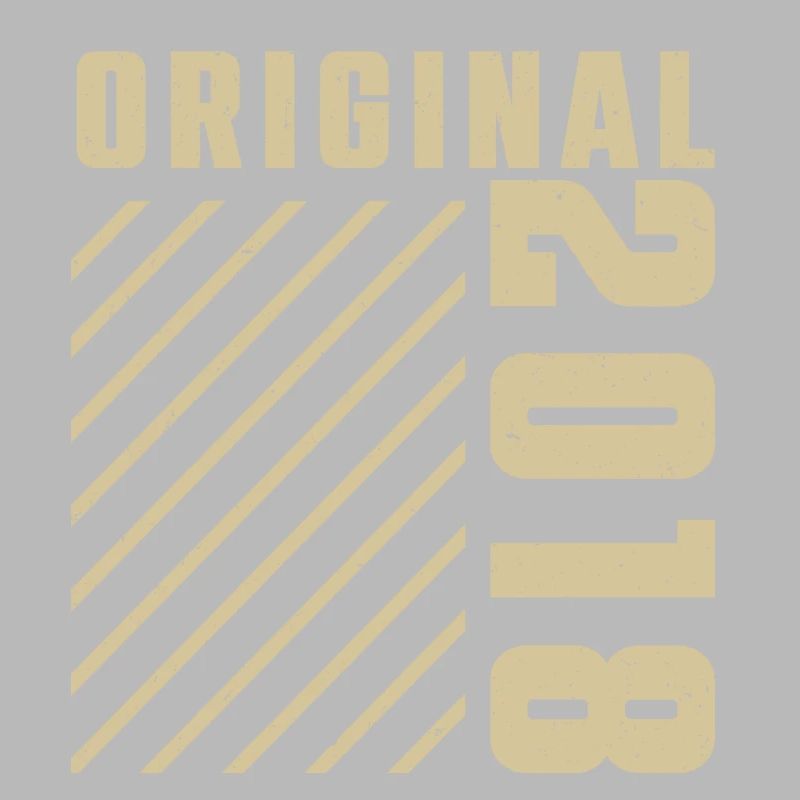 Original 2018 Authentic 2018 Vintage Bursdag
