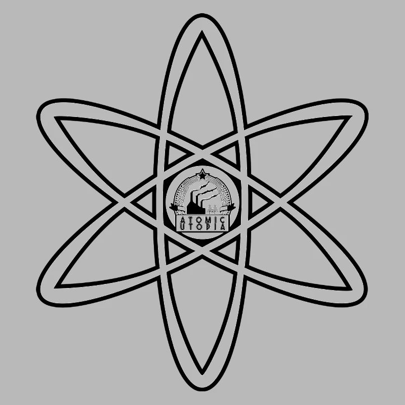Atomic Utopia - Atom Emblem in White