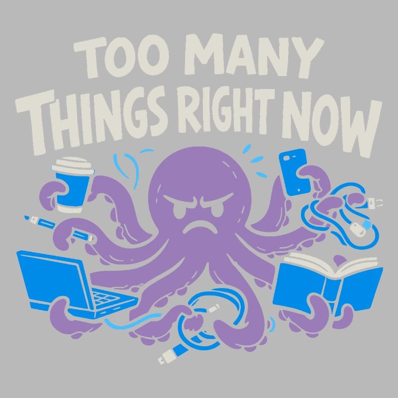 Funny Octopus Overstimulated