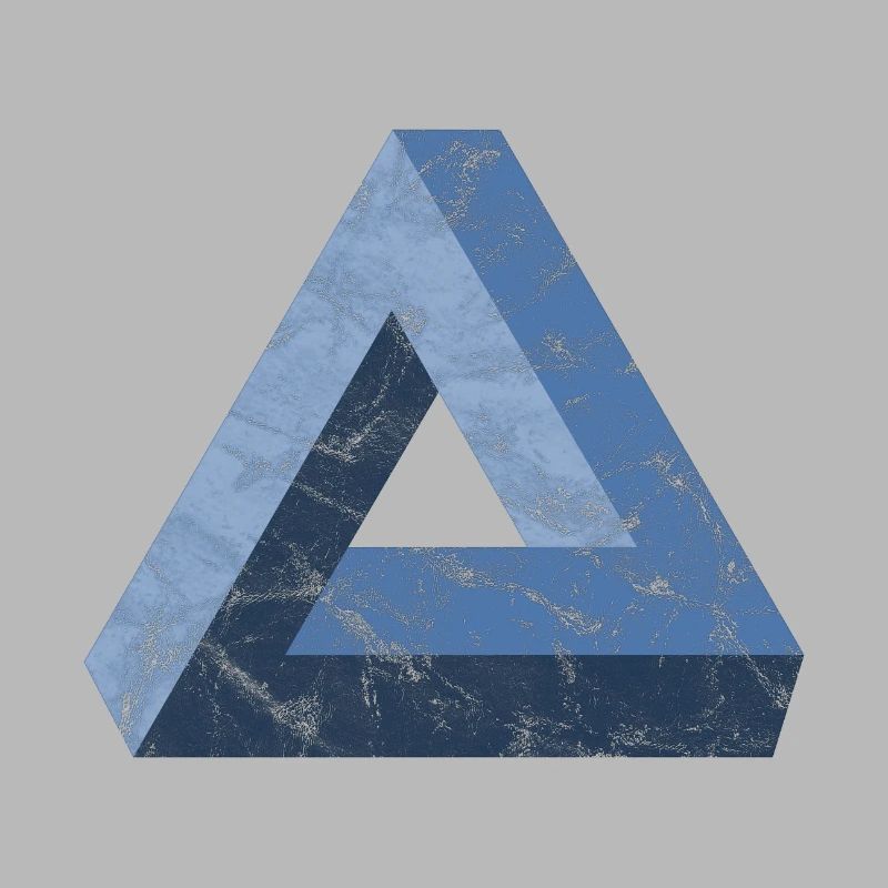 Impossible Triangle Tribar Optical Illusion Math