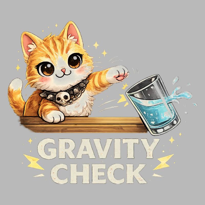 Déclaration drôle de chat Gravity Check
