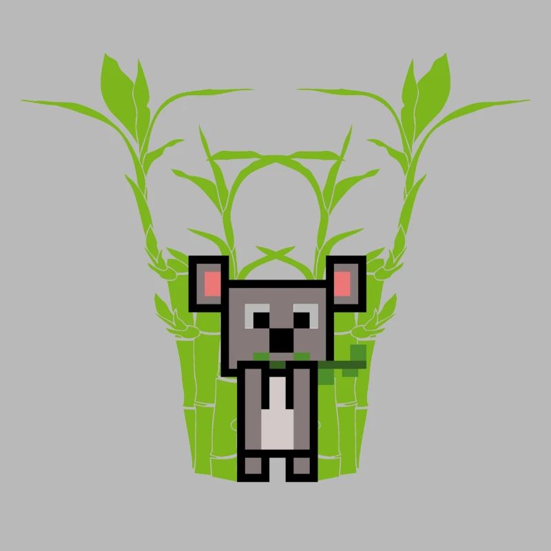 Koala eats Bamboo