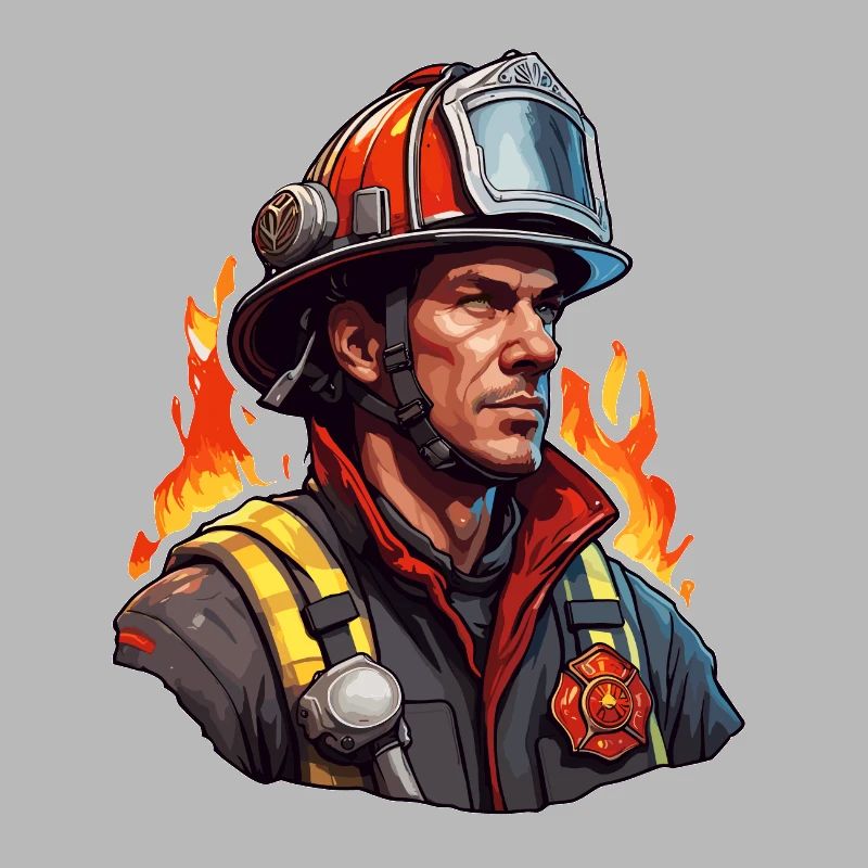 Firefighter / Fire / Fire / Extinguish / Hero