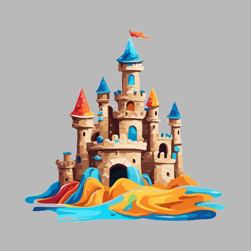 Château de sable / Construction / Jouer / Château / Vacances