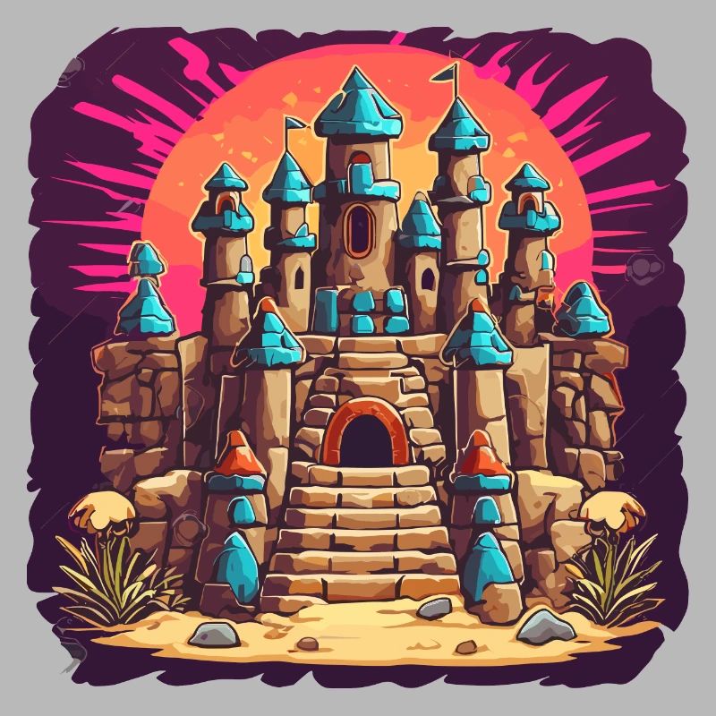 Château de sable / Construction / Jouer / Château / Vacances