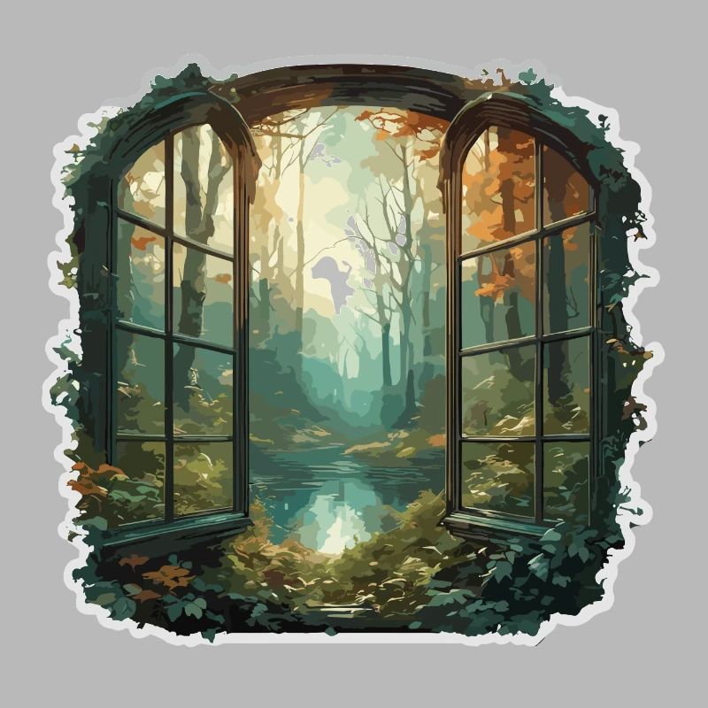 Window in the Forest / Trees / View / Wilderness