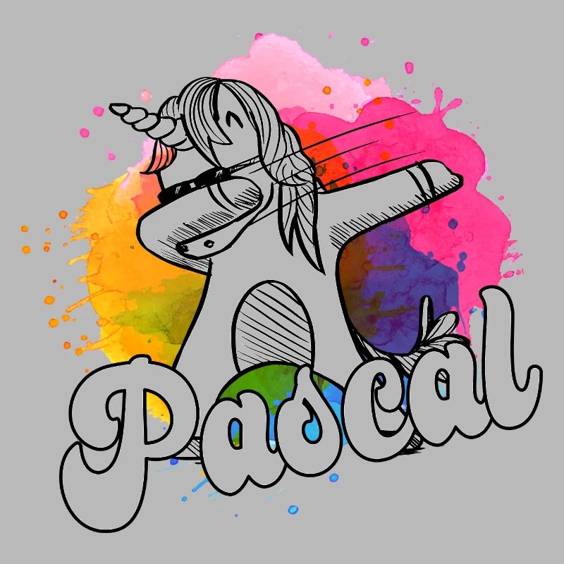 PASCAL - Beautiful Boy Name with Cool Unicorn