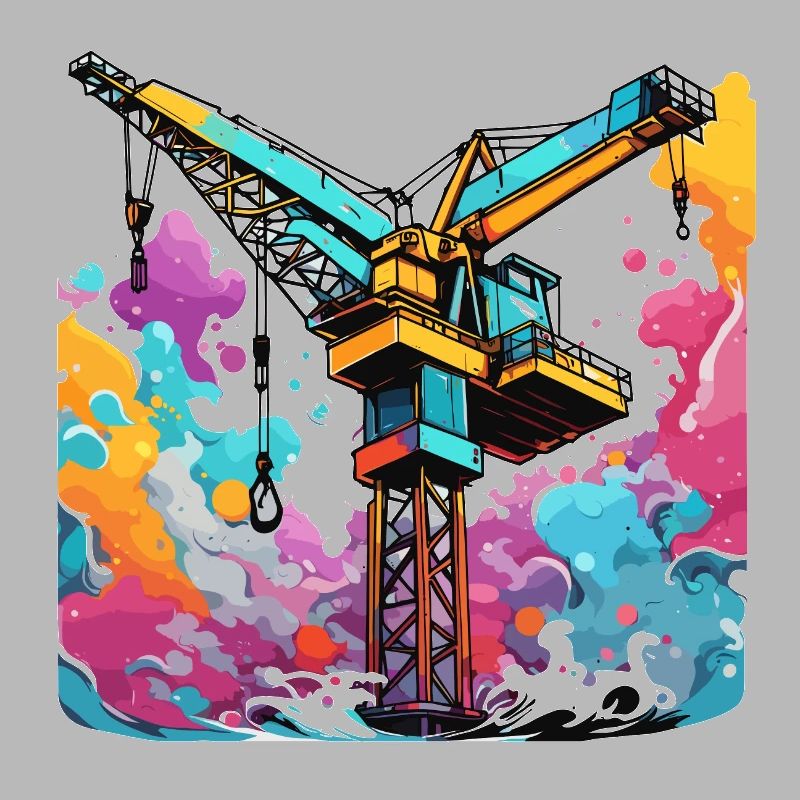 Crane / construction site / winch / crane system