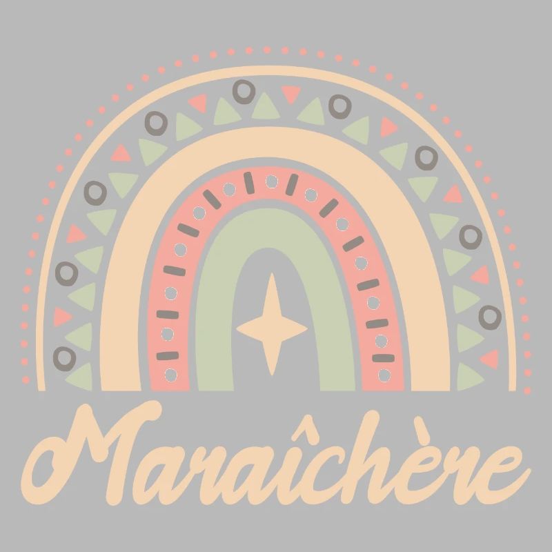 Cadeau Maraîchère. Boho Rainbow maraîchère.