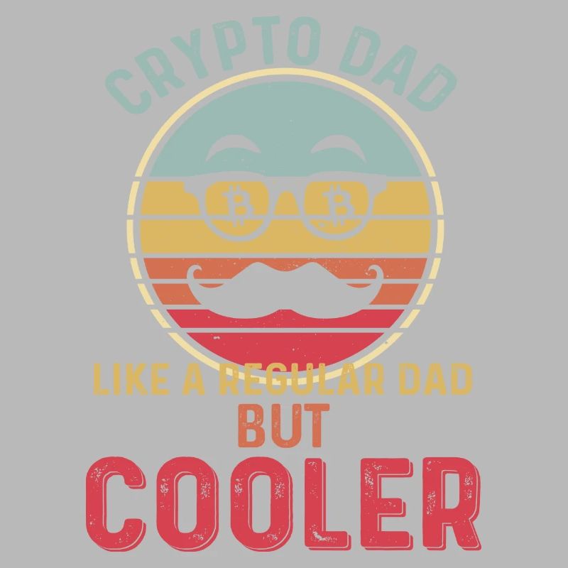 crypto dad Krypto Bitcoin Kryptowährung Printed21