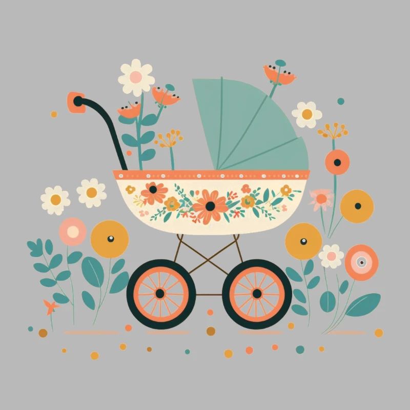 Flowery stroller 8