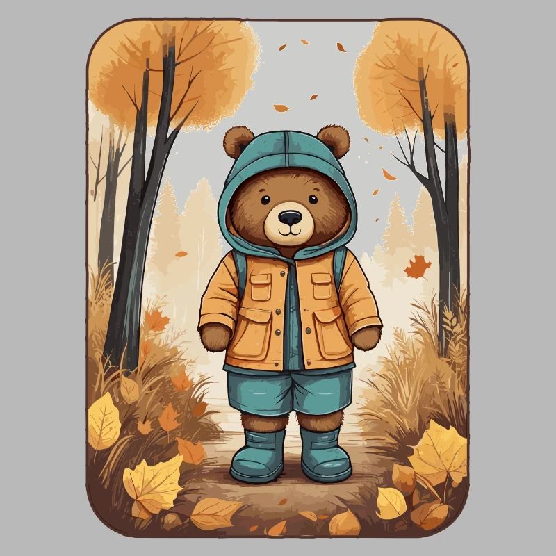 Ours mignon avec imperméable