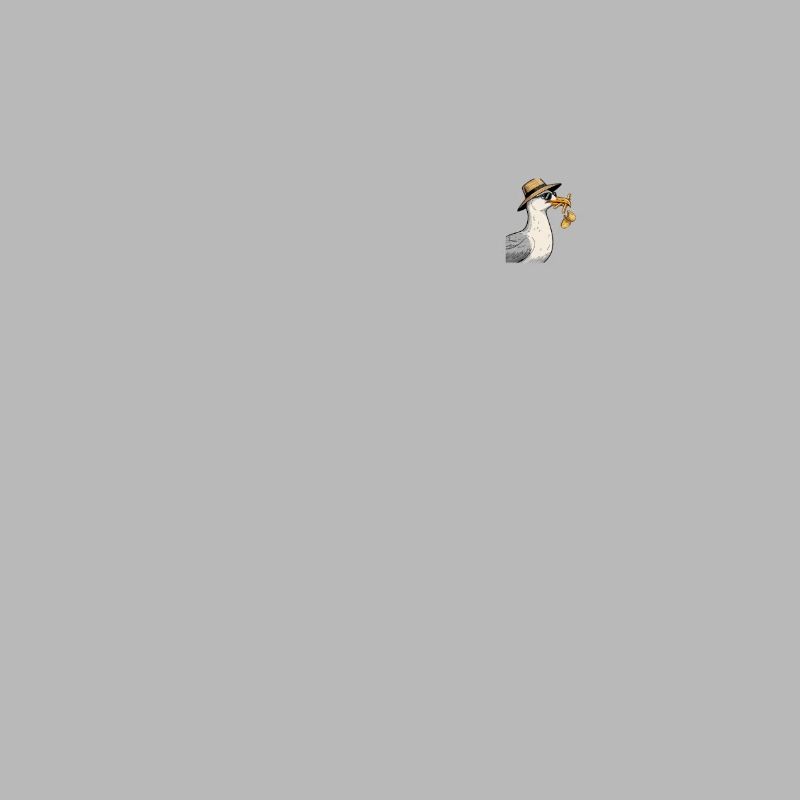 Funny seagull stealing chips