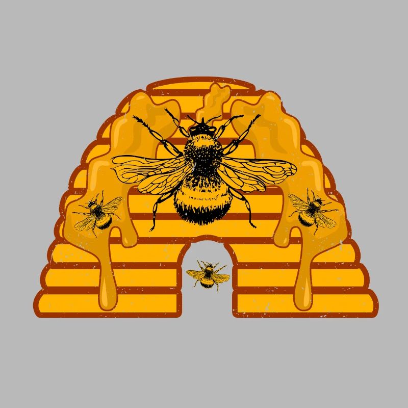 Queen Honeybee in her Beehive Fun Beekeeper Gift