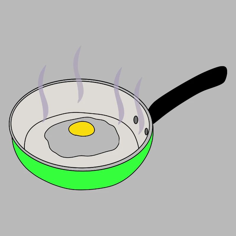 Fried egg in pan