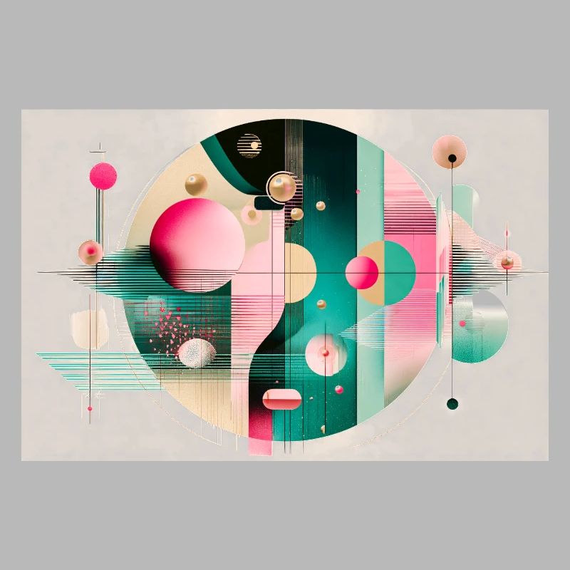 Composition Abstraite Envolée Chromatique