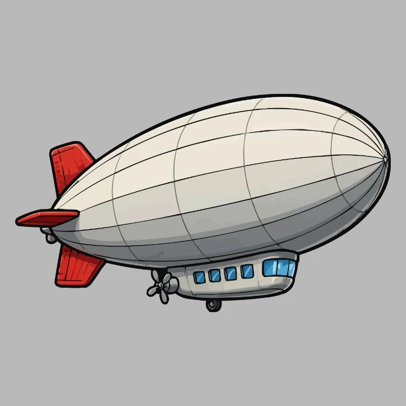 Zeppelin de dessins animés de dirigeables