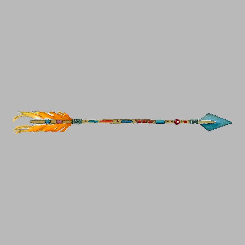 Aquarelle flèche Boho symbole protection