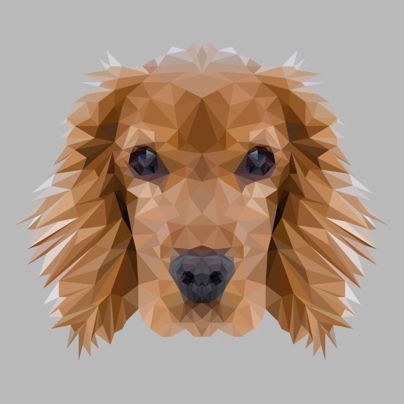 Cocker Spaniel chien Polygon Design