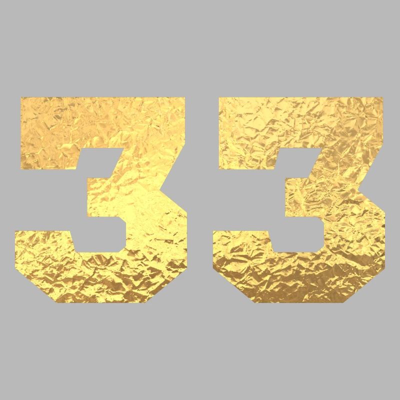 Nummer 33 Gold Glitter - 33. Jubiläum