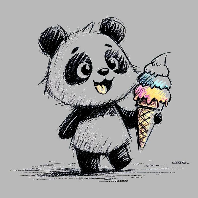 Panda mit Eis