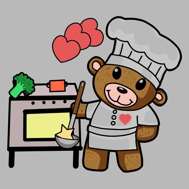 Teddy Bear Chef Cooking Culinary Arts Restaurant Kitchen