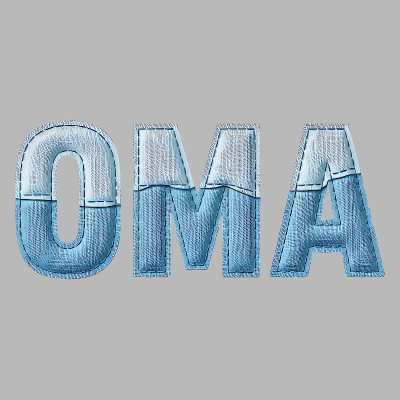 Oma Denim Schriftzug Patchwork Trend