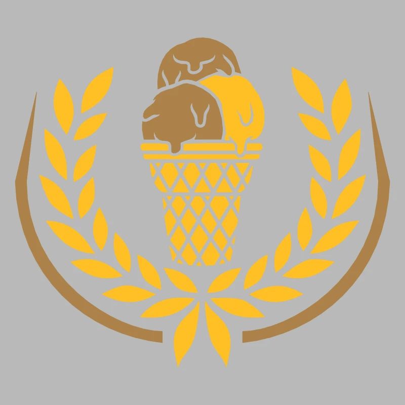 Lorbeerkranz Eis Waffel Schokolade