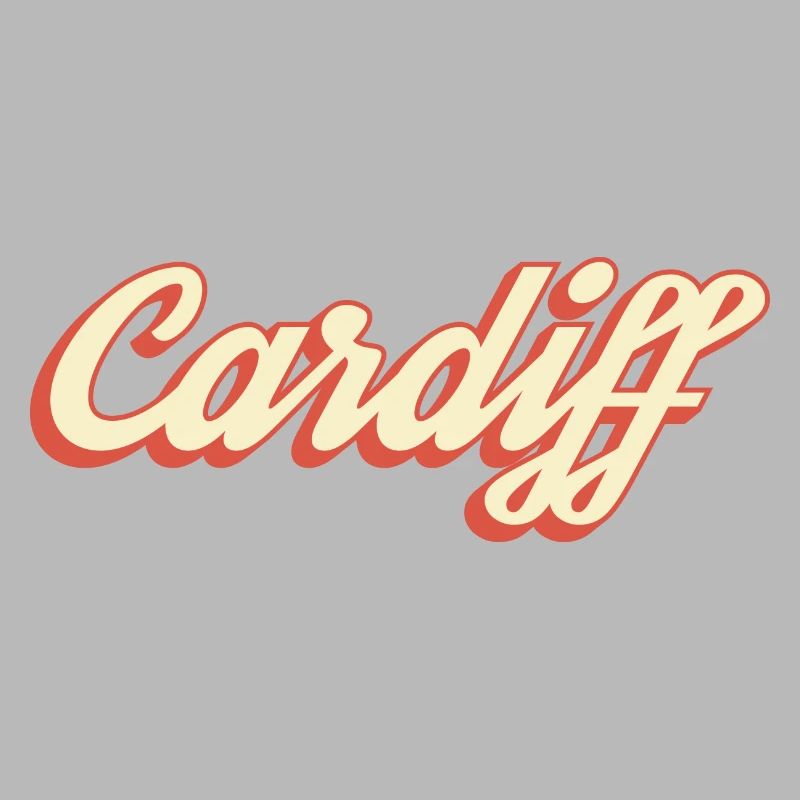Logo rétro Script de Cardiff
