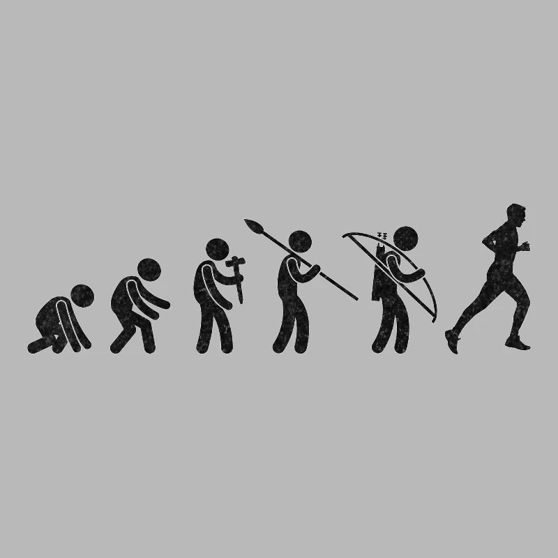 Evolution Running Black Grunge