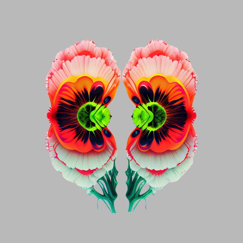 Psychedelische Mohnblüten