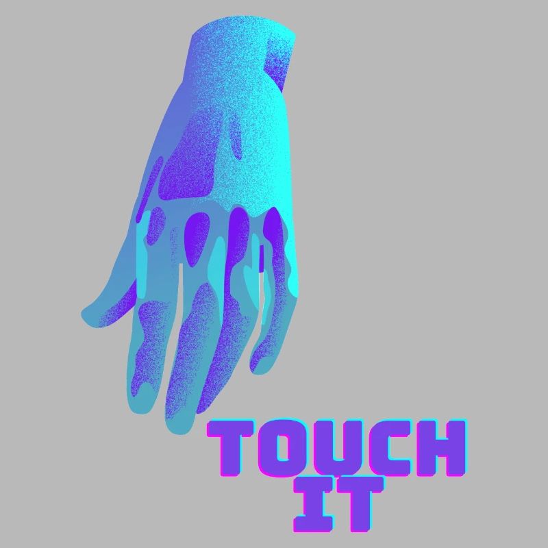 Touch It - blaue Hand