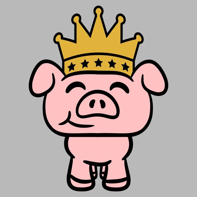 Cochon Roi Reine Prince héritier Princesse