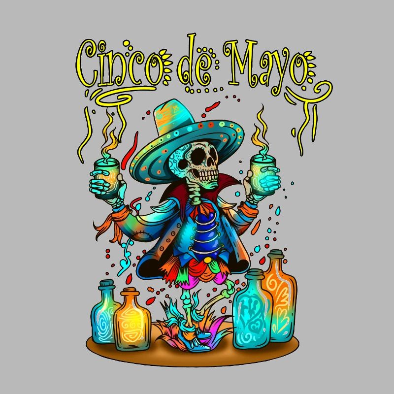 Skeleton Chef Cingo de Mayo Potion Witch Shirt