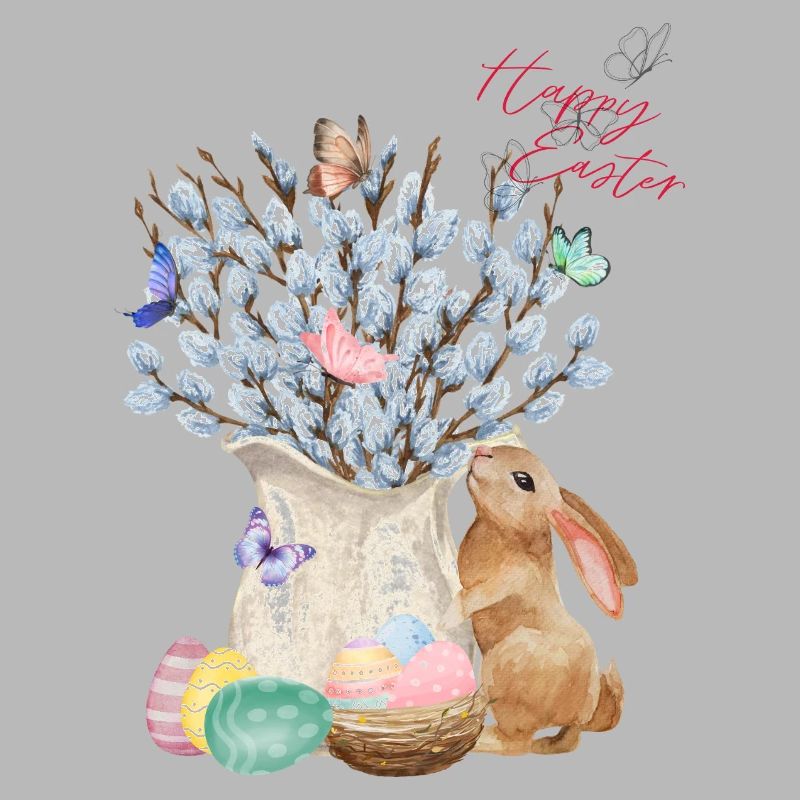 Happy Easter - Willow with Easter Eggs