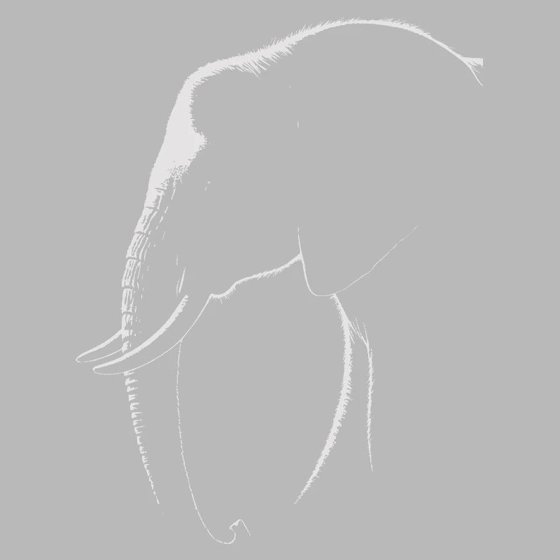 Elephant Silhouette – Elegance in Black and White