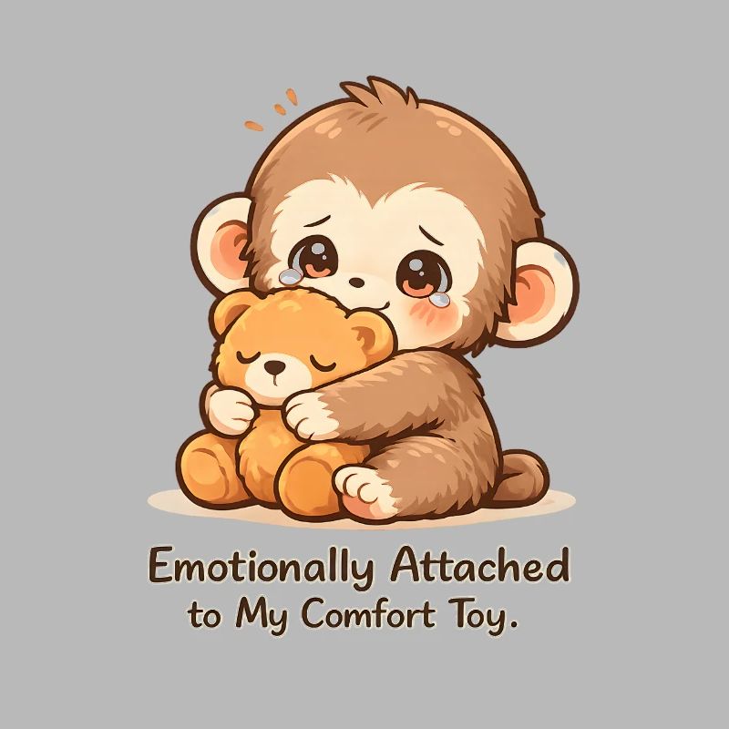 Punch Monkey Sad Cute Aesthetic Tee.