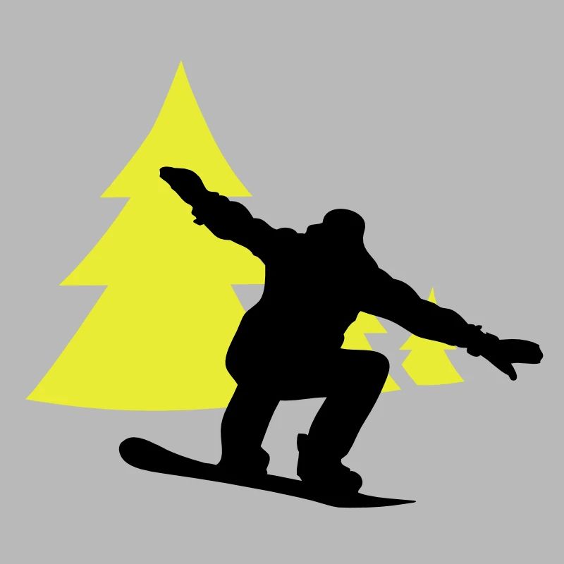 snowboarder trees