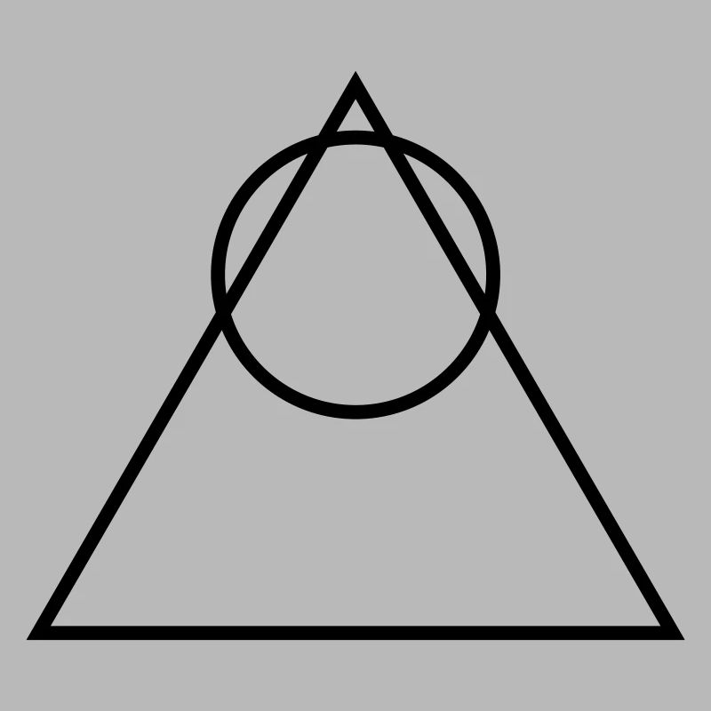 Triangle avec pyramide circulaire