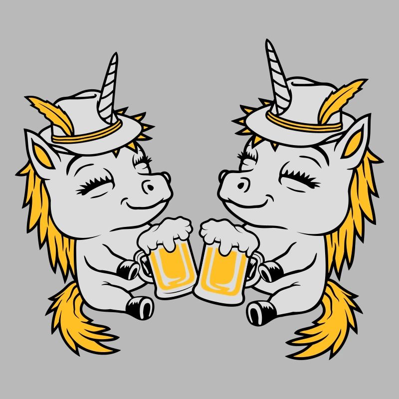 Einhorn Freunde Bier Anstoßen