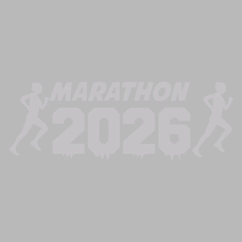 Conception de la silhouette du coureur Marathon 2026