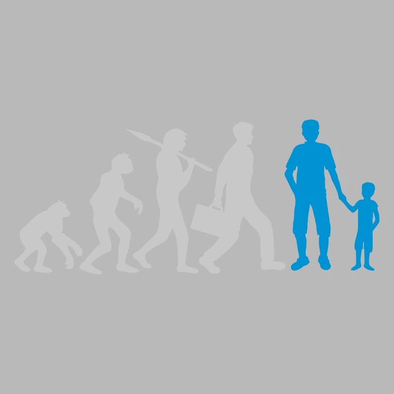 Junge Papa Evolution Kind