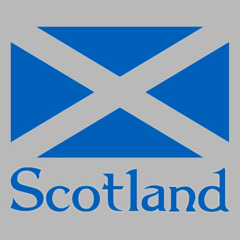 Schottland Flagge mit Text